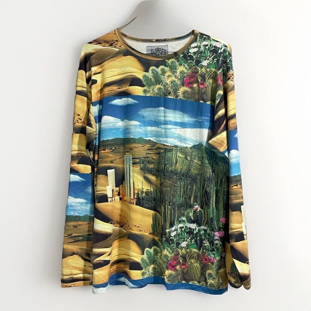 Slinky Vagabond Keanan Duffty Men's Y2K Vintage Long Sleeve Graphic Shirt Size L